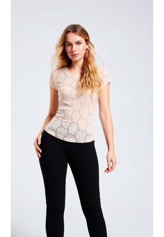 Camiseta Para Mujer Manga Corta Beige Marca L&H Ref. 5P409039 L&H