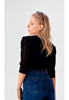 Camiseta Para Mujer Manga 3/4 Negro Marca L&H Ref. 5P409038