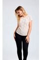 Camiseta Para Mujer Manga Corta Beige Marca L&H Ref. 5P409039 de L&H