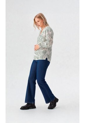 Blusa Para Mujer Manga Larga Verde Marca L&H Ref. 5P412239