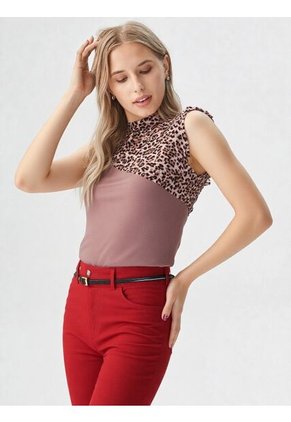 Camiseta Para Mujer Manga Sisa Cafe Marca L&H