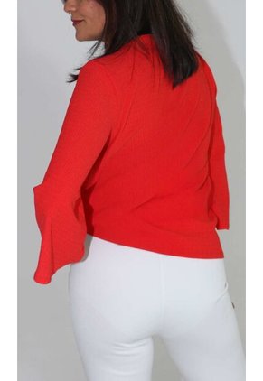 Blusa Para Mujer Manga 3/4 Rojo Marca L&H