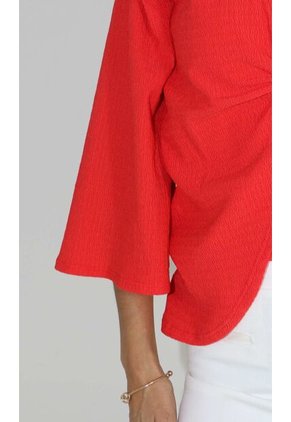 Blusa Para Mujer Manga 3/4 Rojo Marca L&H