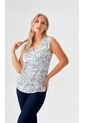 Blusa Para Mujer Manga Sisa Azul Marca L&H Ref. 5P412244 de L&H