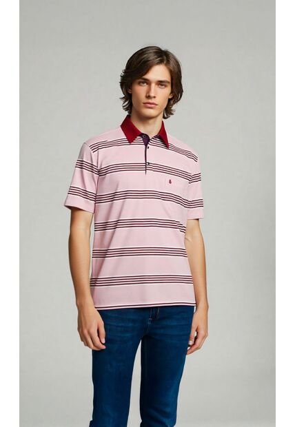 Polo Para Hombre Rosado Marca L&H