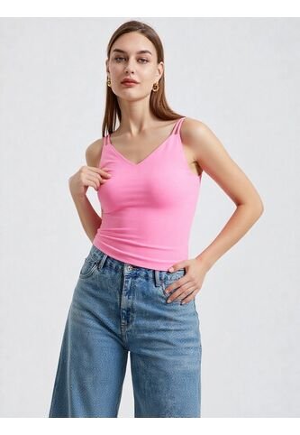 Camiseta Para Mujer Fucsia Marca L&H L&H