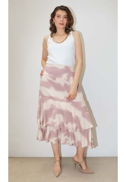 Falda Para Mujer Rosado Marca L&H