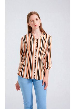 Blusa Para Mujer Manga 3/4 Cafe Marca L&H Ref. 5P412246