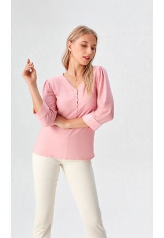 Blusa Para Mujer Manga 3/4 Rosado Marca L&H Ref. 5P412250 L&H