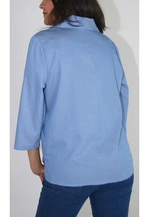 Blusa Para Mujer Manga 3/4 Azul Claro Marca L&H