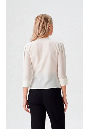 Blusa Para Mujer Manga 3/4 Beige Marca L&H Ref. 5P412250