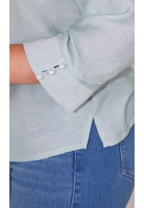 Blusa Para Mujer Manga 3/4 Aguamarina Marca L&H Ref. 5P412250