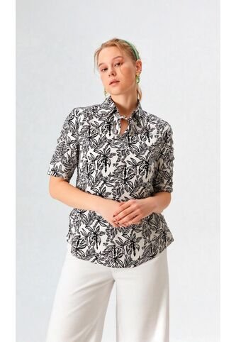 Blusa Para Mujer Manga Corta Negro Marca L&H Ref. 5P412256 L&H