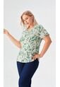 Blusa Para Mujer Manga Corta Verde Marca L&H Ref. 5P412253 de L&H