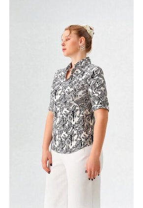 Blusa Para Mujer Manga Corta Negro Marca L&H Ref. 5P412256