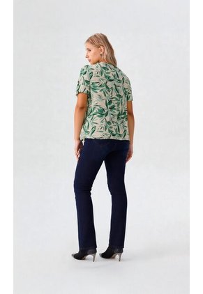 Blusa Para Mujer Manga Corta Verde Marca L&H Ref. 5P412253