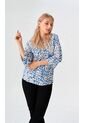 Blusa Para Mujer Manga 3/4 Azul Marca L&H Ref. 5P412258 de L&H
