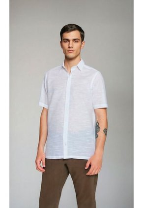 Guayabera Para Hombre Manga Corta Blanco Marca L&H