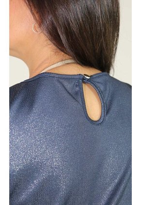 Camiseta Para Mujer Manga 3/4 Azul Marca L&H