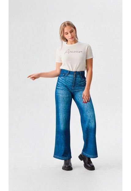Pantalon Para Mujer Azul Marca L&H Ref. 3K407043