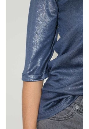 Camiseta Para Mujer Manga 3/4 Azul Marca L&H