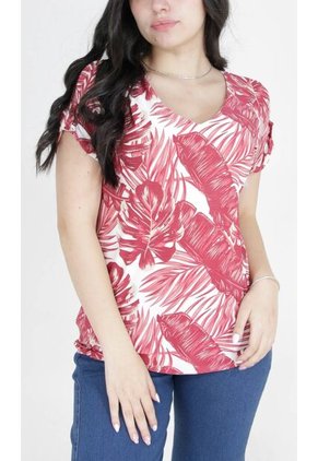 Camiseta Para Mujer Manga Corta Rojo Marca L&H