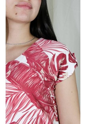 Camiseta Para Mujer Manga Corta Rojo Marca L&H