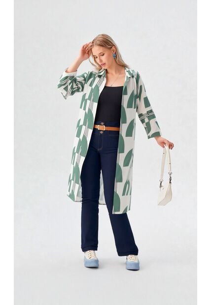 Chilango Para Mujer Manga 3/4 Verde Marca L&H Ref. 5P436003