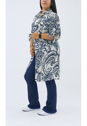 Chilango Para Mujer Manga 3/4 Azul Marca L&H Ref. 5P436004