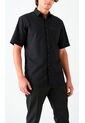 Camisa Para Hombre Manga Corta Negro Marca L&H de L&H