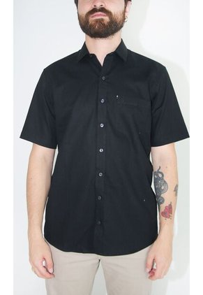 Camisa Para Hombre Manga Corta Negro Marca L&H