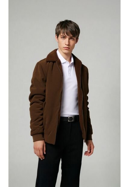 Chaqueta Para Hombre Cafe Marca L&H Ref. 6N125007