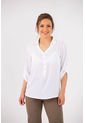 Blusa Para Mujer Manga 3/4 Blanco Marca L&H de L&H
