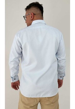 Camisa Para Hombre Manga Larga Azul Marca L&H