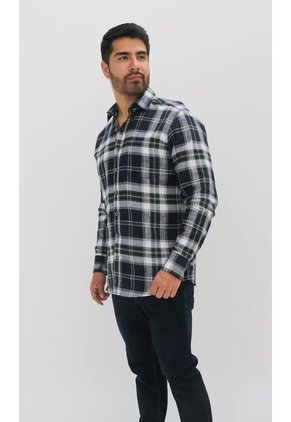 Camisa Para Hombre Manga Larga Azul Marca L&H Ref. 7Y101229