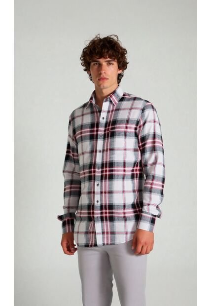 Camisa Para Hombre Manga Larga Rojo Marca L&H Ref. 7Y101229