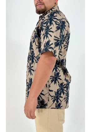 Camisa Para Hombre Manga Corta Taupe Marca L&H