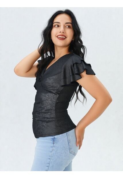 Camiseta Para Mujer Negro Marca L&H Ref. 8E409029