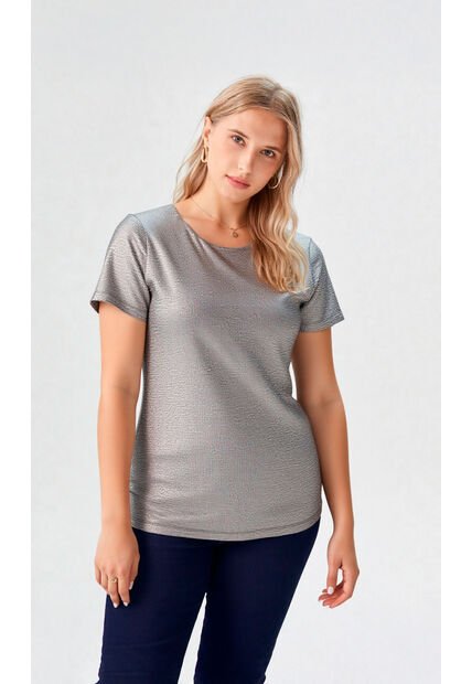 Camiseta Para Mujer Manga Corta Negro Marca L&H Ref. 1F409558