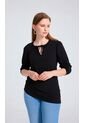 Blusa Para Mujer Manga Corta Negro Marca L&H Ref. 8E412045 de L&H