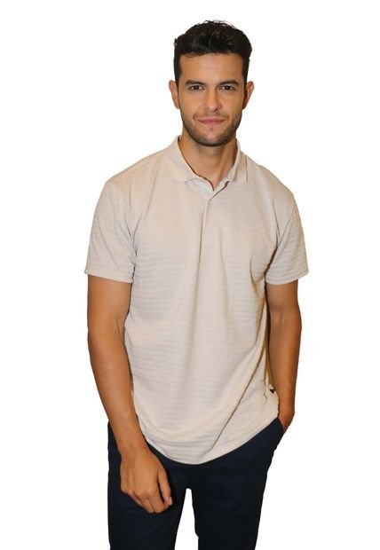 Polo Para Hombre Beige Marca L&H