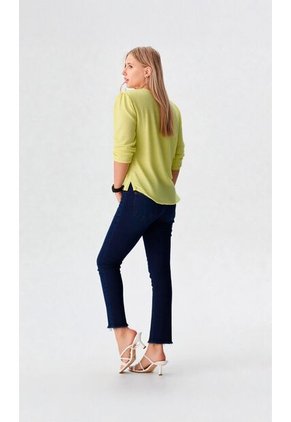 Blusa Para Mujer Manga Corta Amarillo Marca L&H Ref. 8E412045