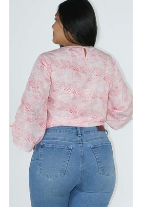 Blusa Para Mujer Manga 3/4 Coral Marca L&H Ref. 8E412044