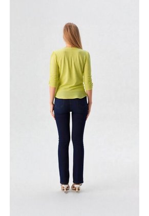 Blusa Para Mujer Manga Corta Amarillo Marca L&H Ref. 8E412045