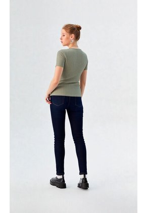 Camiseta Para Mujer Manga Corta Verde Marca L&H Ref. 1F409515