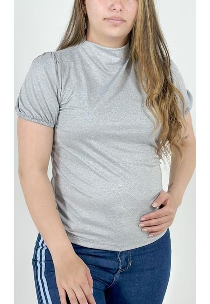 Camiseta Para Mujer Manga Corta Gris Claro Marca L&H
