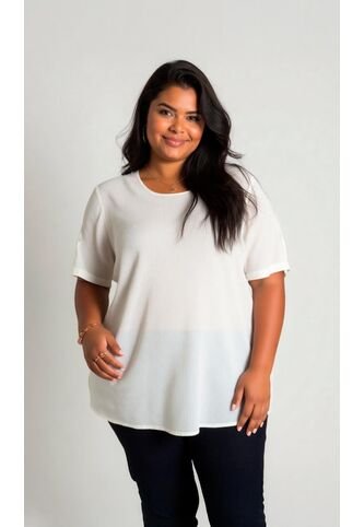 Blusa Para Mujer. Manga Corta Blanco Marca L&H Ref. 5P612105 L&H