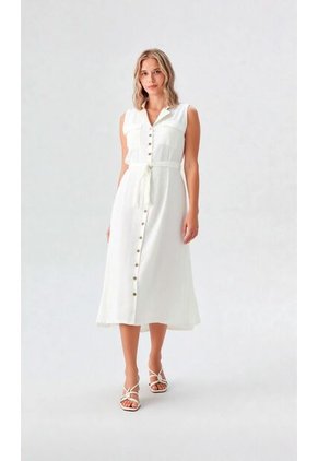 Vestido Para Mujer Manga Sisa Crudo Marca L&H Ref. 1Y417033