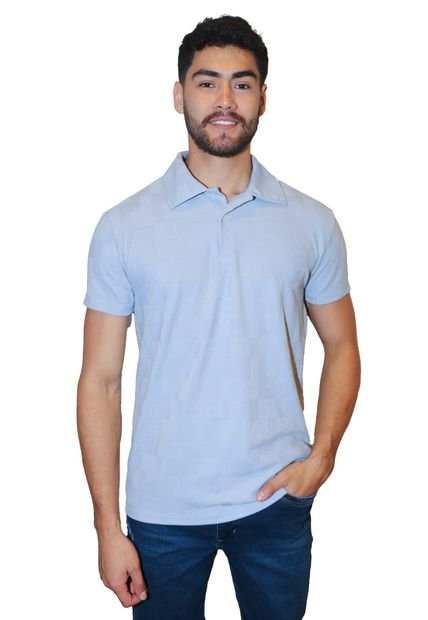 Polo Para Hombre Azul Marca L&H