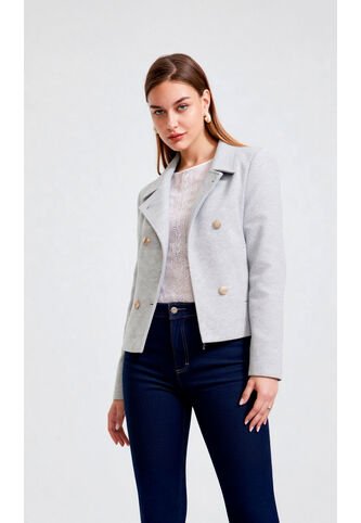 Chaqueta Para Mujer Manga Larga Gris Claro Marca L&H Ref. 4V408175 L&H